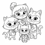coloriage Superkitties gratuit pour enfants