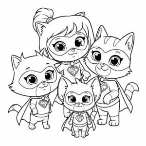 coloriage Superkitties gratuit pour enfants