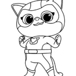 coloriage Superkitties et découpage à imprimer