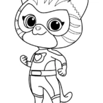 coloriage Superkitties et decoupage