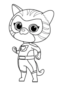 coloriage Superkitties et decoupage