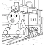 coloriage Thomas et Ses Amis et decoupage