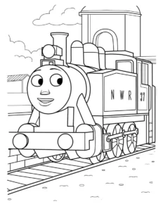 coloriage Thomas et Ses Amis et decoupage