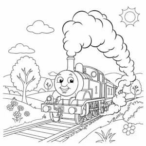 coloriage Thomas et Ses Amis pour enfant de 2 ans