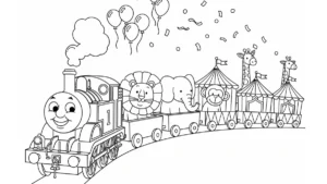 coloriage Thomas et Ses Amis à imprimer pour enfant de 4 ans