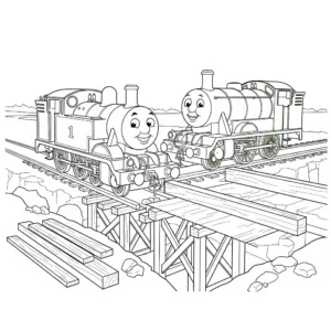 coloriage Thomas et Ses Amis a imprimer gratuitement