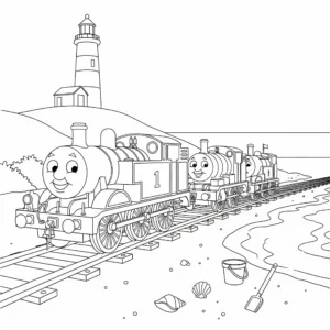 coloriage Thomas et Ses Amis à imprimer pour enfant de 12 ans