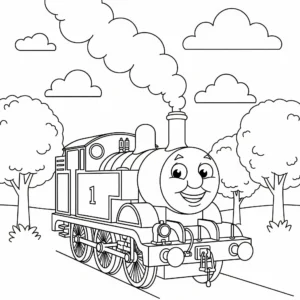 coloriage Thomas et Ses Amis pour enfant de 6 ans