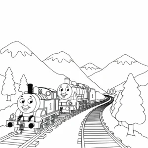 coloriage Thomas et Ses Amis gratuit à imprimer