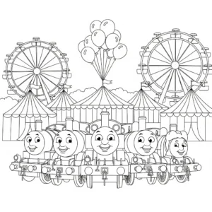 coloriage Thomas et Ses Amis pour enfant de 6 ans
