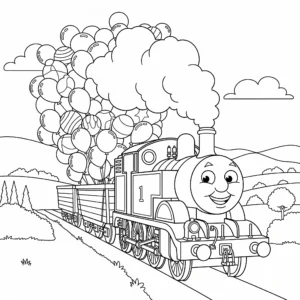 coloriage Thomas et Ses Amis et decoupage