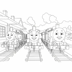 coloriage Thomas et Ses Amis gratuit en ligne