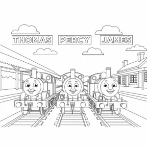 coloriage Thomas et Ses Amis gratuit pour enfants