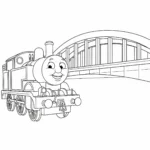 coloriage Thomas et le Pont a imprimer gratuitement
