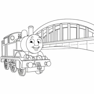 coloriage Thomas et le Pont a imprimer gratuitement