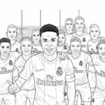 coloriage Vinícius Júnior à imprimer gratuitement pdf