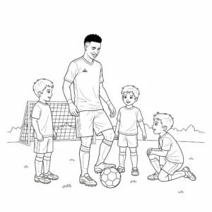 coloriage Vinícius Júnior à imprimer kawaii