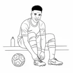 coloriage Vinícius Júnior à imprimer pour enfant de 4 ans
