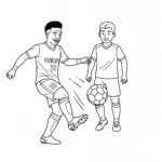 coloriage Vinícius Júnior à imprimer pour enfant de 3 ans