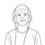 image pour coloriage Vinícius Júnior enfant