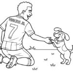 coloriage Vinícius Júnior à imprimer gratuitement