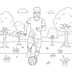 télécharger coloriage Vinícius Júnior gratuit