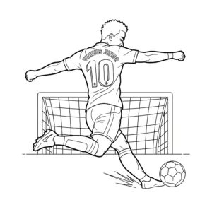 coloriage Vinícius Júnior pour enfants à télécharger