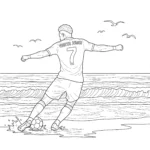 image de coloriage Vinícius Júnior pour enfant