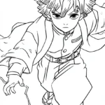 coloriage Zenitsu Agatsuma à imprimer pdf gratuit