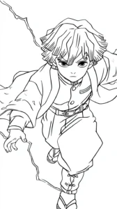 coloriage Zenitsu Agatsuma à imprimer pdf gratuit