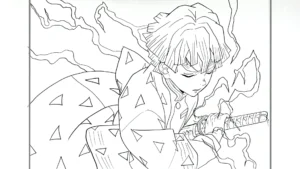 coloriage Zenitsu Agatsuma pour enfants
