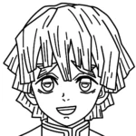 coloriage Zenitsu Agatsuma pour enfant