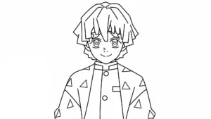 coloriage Zenitsu Agatsuma pour bebe a imprimer