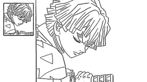 coloriage Zenitsu Agatsuma gratuit pour enfants