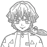 coloriage Zenitsu Agatsuma à imprimer pdf