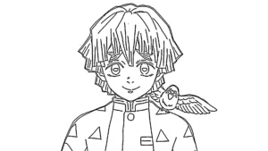 coloriage Zenitsu Agatsuma à imprimer pdf
