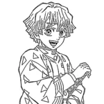 coloriage Zenitsu Agatsuma a dessiner en ligne