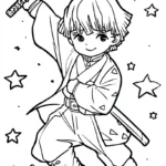 coloriage Zenitsu Agatsuma de pour enfants