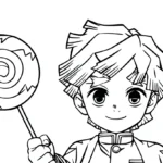 coloriage Zenitsu Agatsuma a imprimer gratuitement