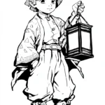 coloriage Zenitsu Agatsuma pour enfants
