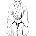 coloriage Zenitsu Agatsuma et decoupage