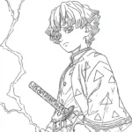 imprimer coloriage Zenitsu Agatsuma