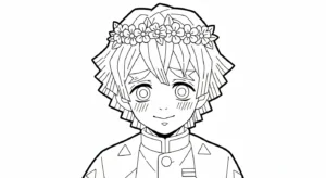 coloriage Zenitsu Agatsuma pour enfant de 10 ans