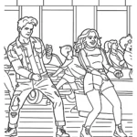 coloriage Zombies 4 a colorier en ligne gratuitement