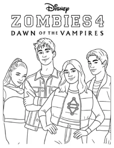 coloriage Zombies 4 pour enfant de à imprimer