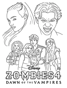 coloriage Zombies 4 pour enfant de 10 ans