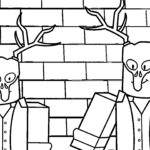 coloriage 99 Nights in the Forest et decoupage a imprimer gratuit