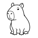 coloriage Capybara update à imprimer pour enfant de 4 ans
