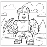 coloriage Roblox update pour bebe a imprimer