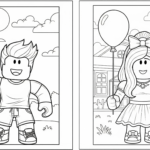 coloriage Roblox update et dessins
